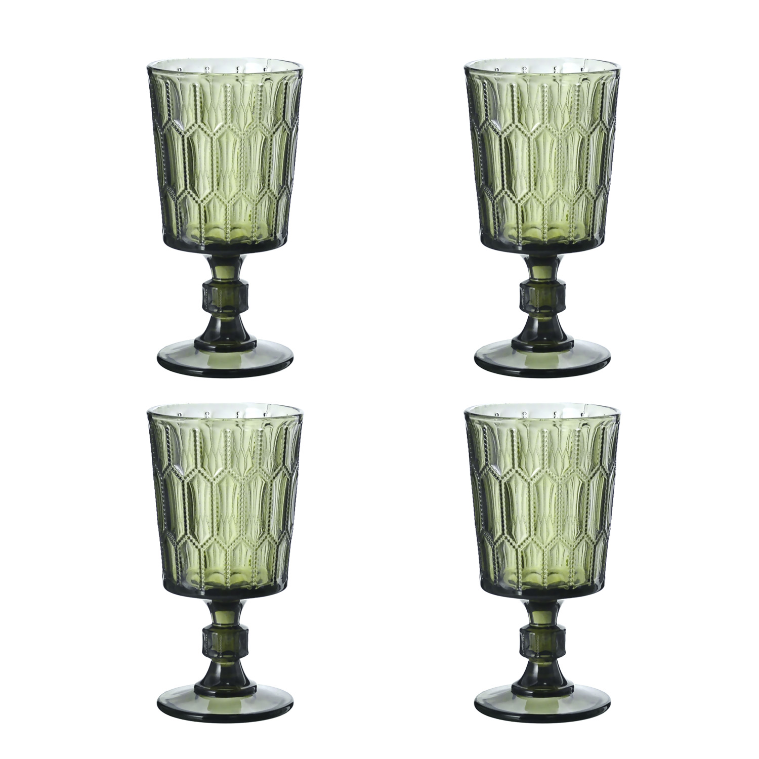 Almera Lucky Art 4Lu Cam Kadeh Seti Yeşil - 1