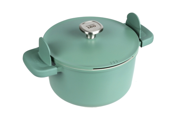 Berghoff 1+1 Hediye Leo Phantom Kapakli Yapişmaz Derin Tencere 24 Cm Forest Green