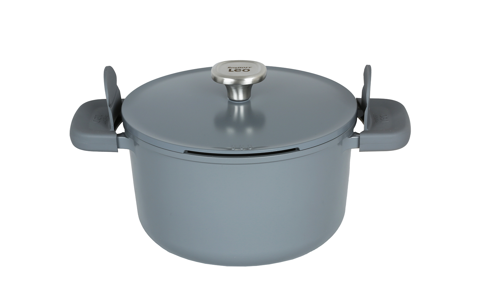 Berghoff 1+1 Hediye Leo Phantom Kapakli Yapişmaz Derin Tencere 24 Cm Smoked Grey - 3