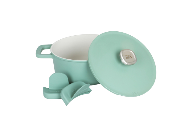 Berghoff 1+1 Hediye Leo Phantom Kapakli Yapişmaz Tencere 24 Cm Forest Green - 3