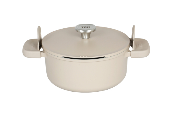 Berghoff 1+1 Hediye Leo Phantom Kapakli Yapişmaz Tencere 24 Cm Latte