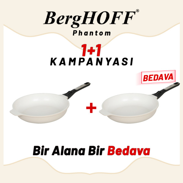 Berghoff 1+1 Hediye Leo Phantom Kizartma Tavasi 24Cm Latte (1)