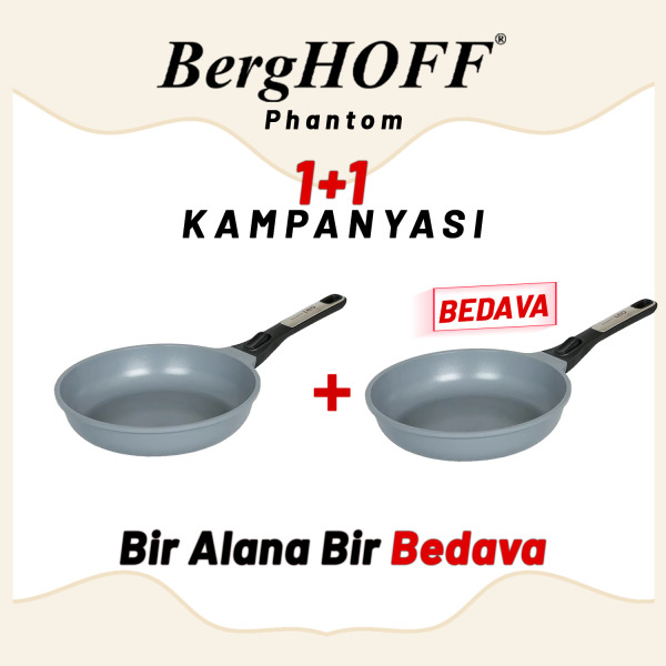 Berghoff 1+1 Hediye Leo Phantom Kizartma Tavasi 24Cm Smoked Grey (1)