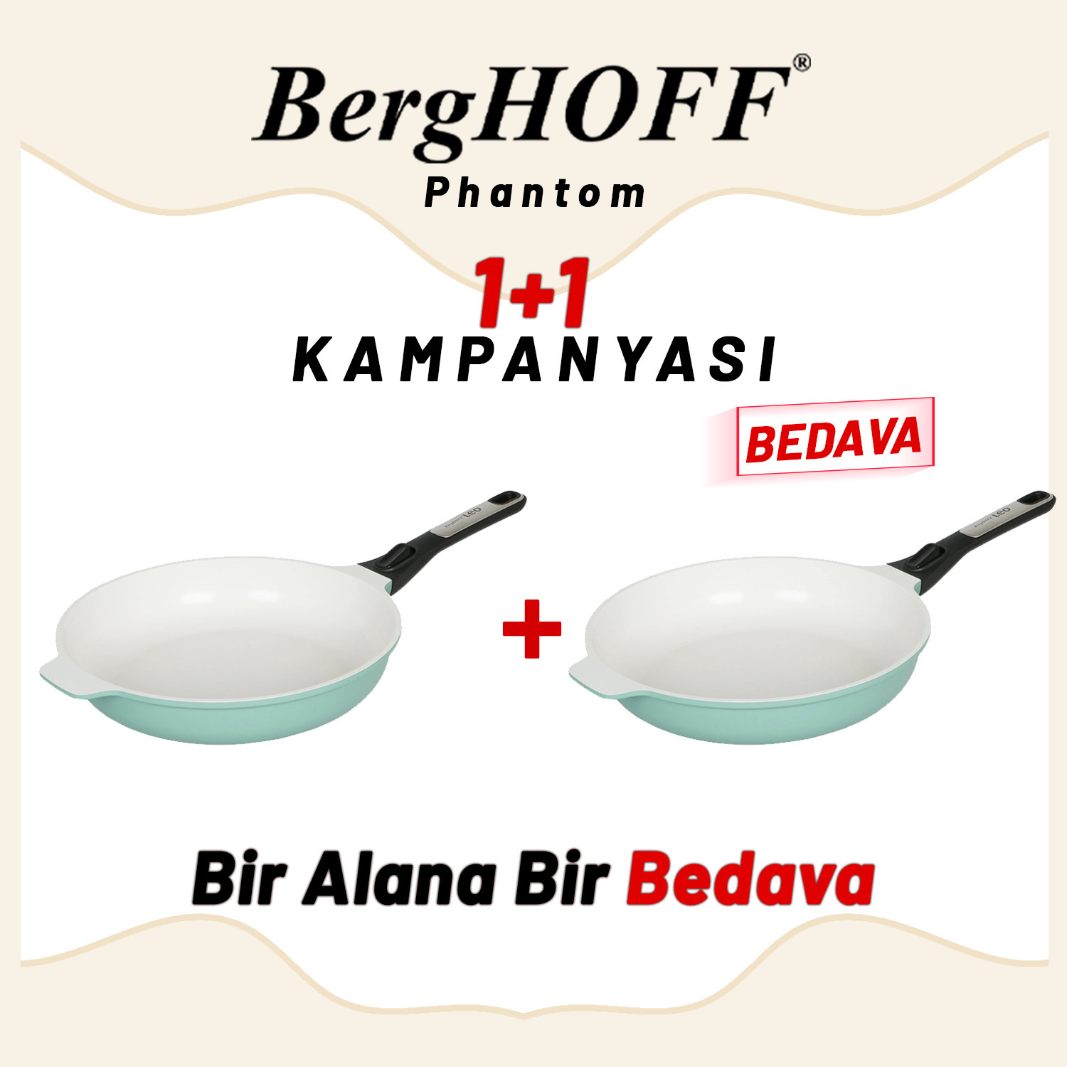 Berghoff 1+1 Hediye Leo Phantom Kizartma Tavasi 28Cm Forest Green - 2