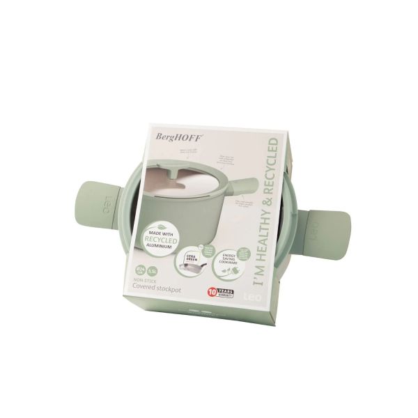 Berghoff Balance Sage Yapışmaz Seramik Kapaklı Tencere 24x14 cm - 3