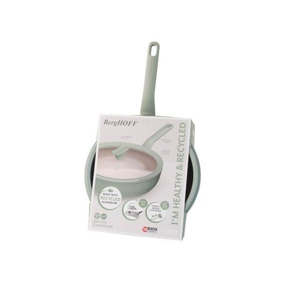 Berghoff Balance Sage Yapışmaz Seramik Kapaklı Wok Tava 28 cm - 3
