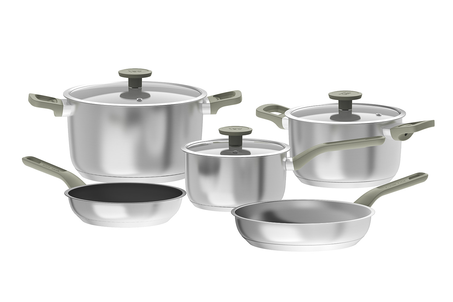 Berghoff Dina Bolt 8 Parça Paslanmaz Çelik Tencere Seti - 1