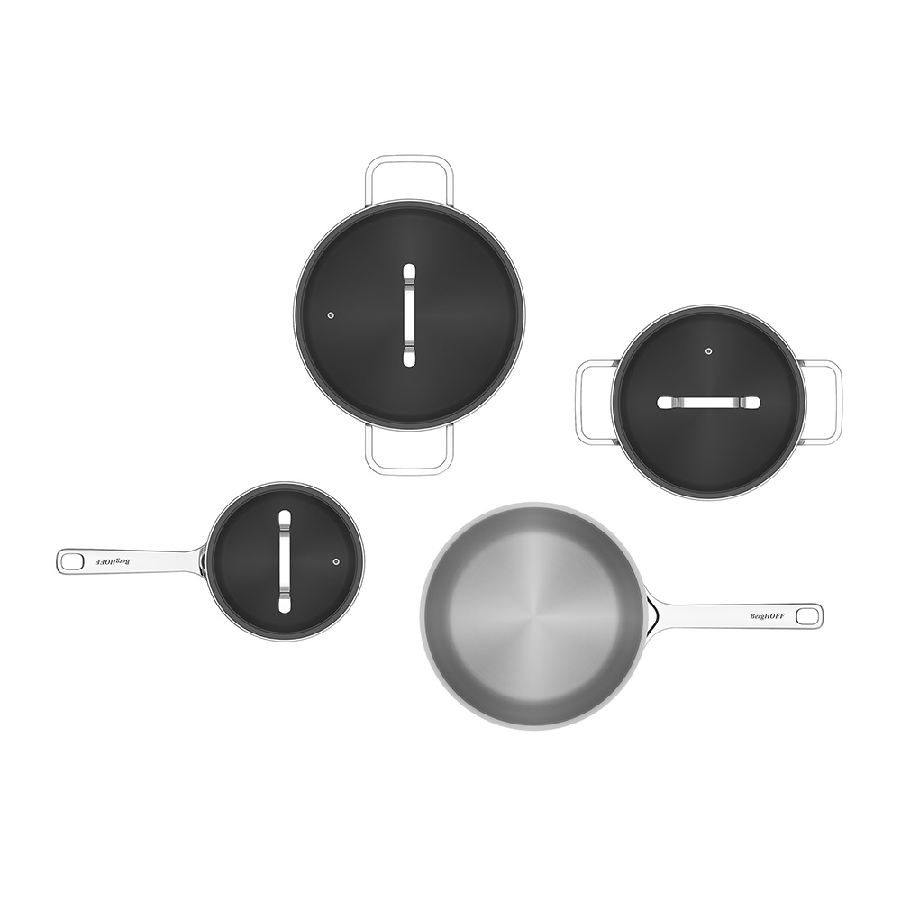 Berghoff Dina Helix 7 Parçalı Paslanmaz Çelik Tencere Seti - 3