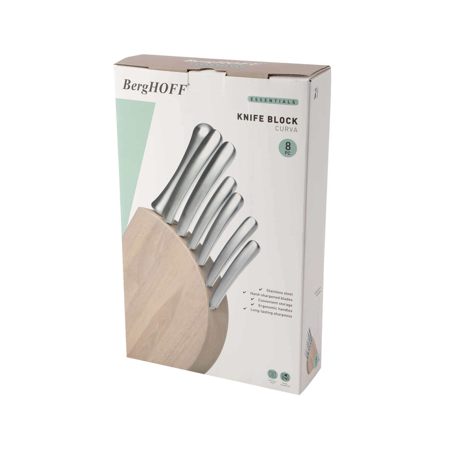 Berghoff Essentials 18/10 Paslanmaz Çelik 8 Parça Arch Serisi Bloklu Bıçak Seti - 4