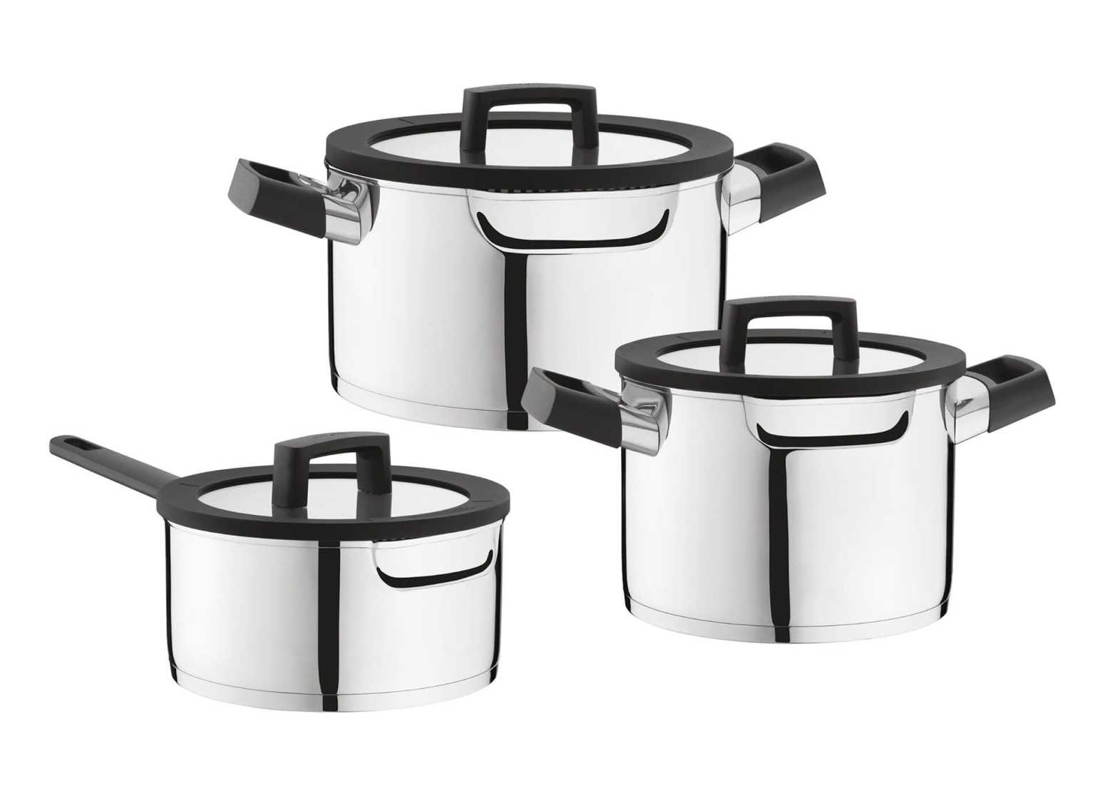 Berghoff Essentials Uqonic 6 Parça 18/10  Paslanmaz Çelik Tencere Seti - 1