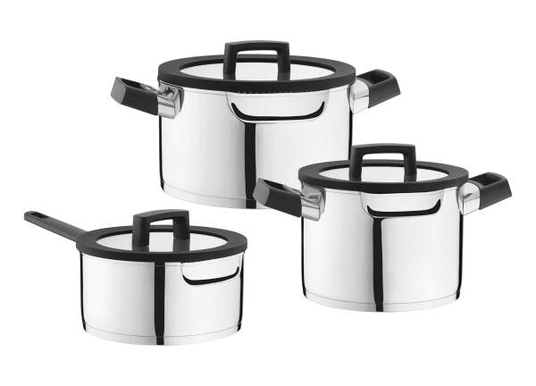 Berghoff Essentials Uqonic 6 Parça 18/10  Paslanmaz Çelik Tencere Seti