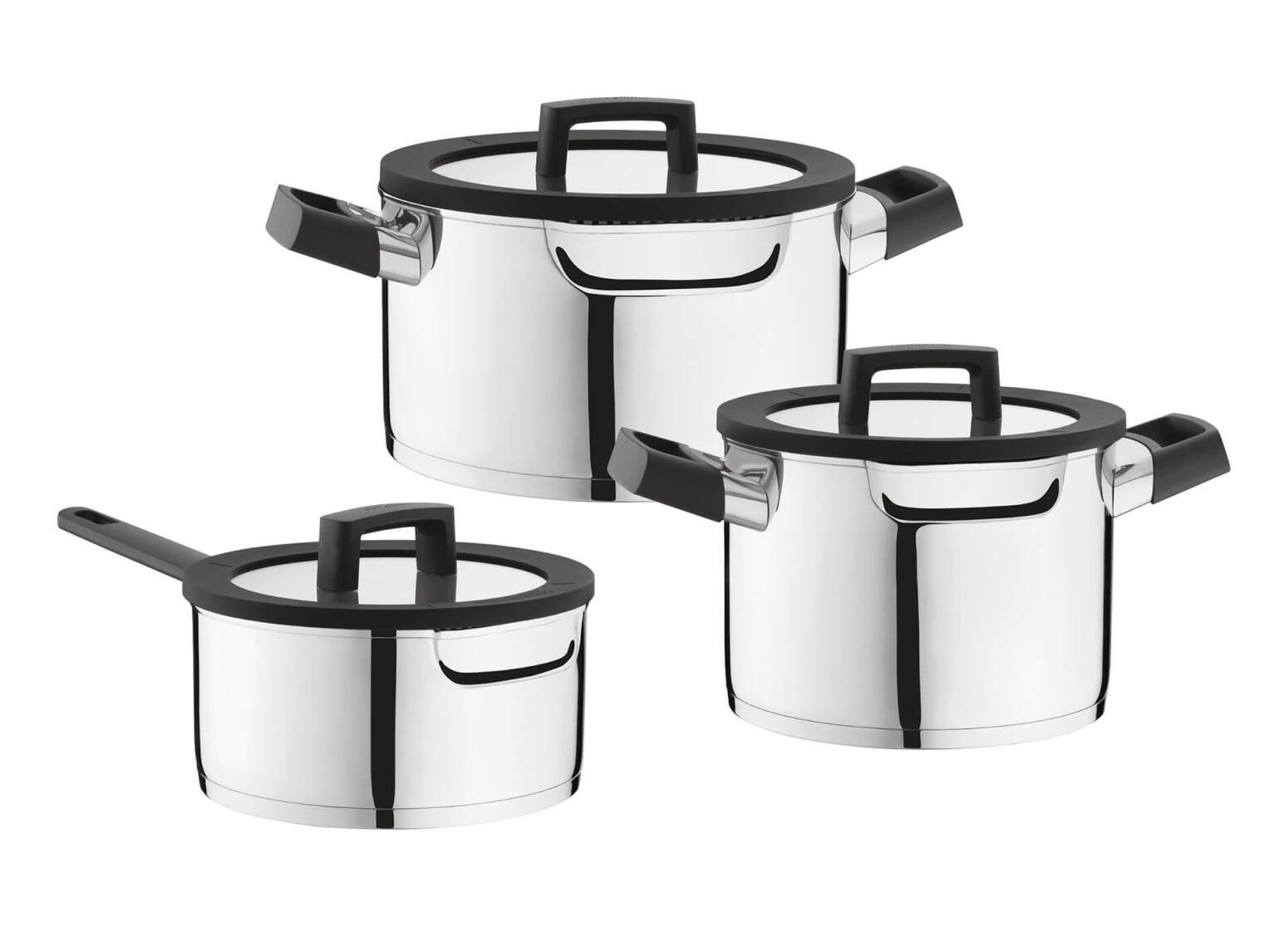Berghoff Essentials Uqonic 6 Parça 18/10 Paslanmaz Çelik Tencere Seti - 1