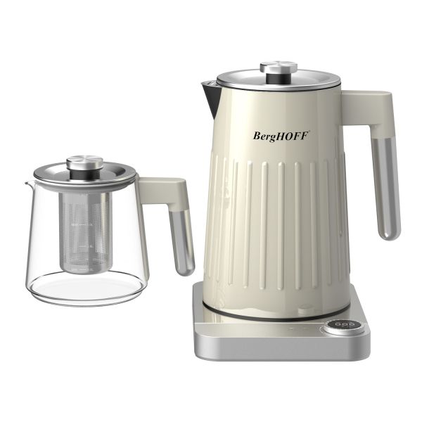 BergHOFF GEM 1.7 Litre Krem Gümüş Kulplu Çay Makinesi - 3