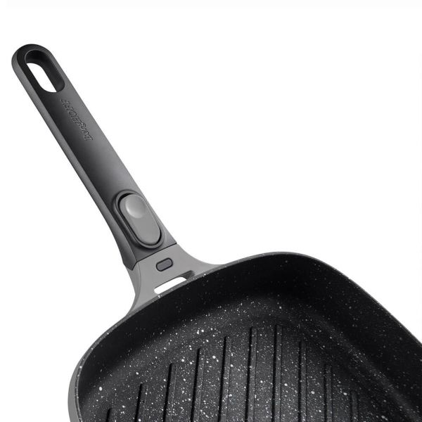 BERGHOFF - Berghoff Gem Çıkarılabilir Saplı Stay Cool Izgara Kare Tava Gri 24 Cm (1)