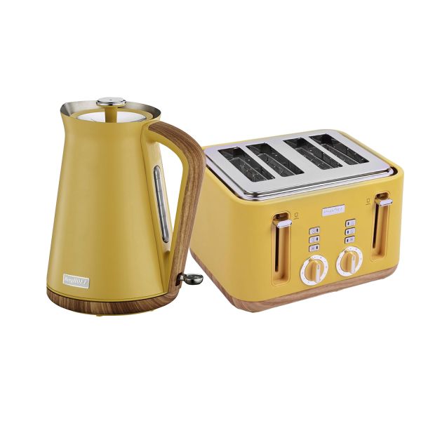 BERGHOFF - Berghoff Gem Natural Set 1.7 Litre Sari Su Isiticisi + Dört Dilim Ekmek Kizartma Makinesi