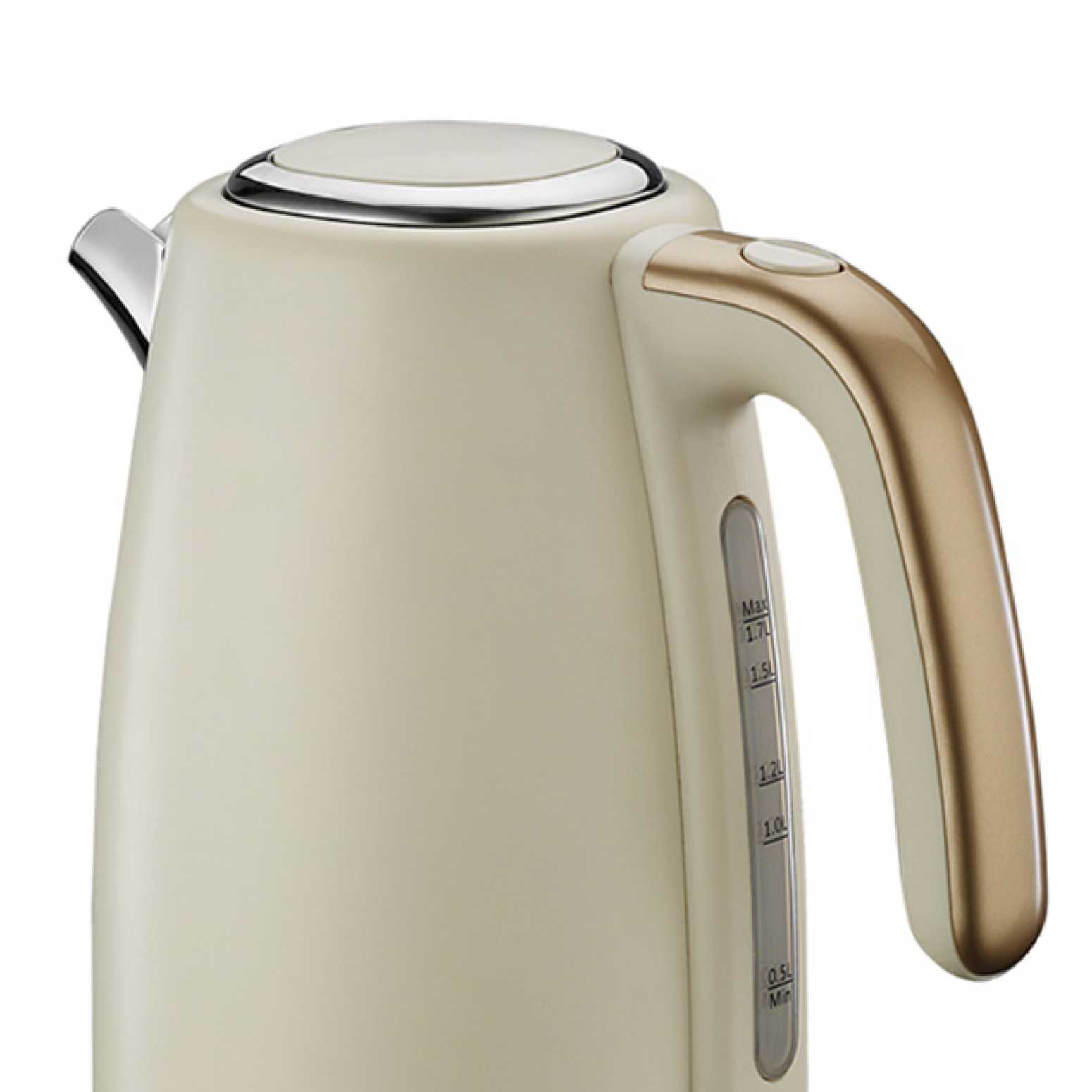 BergHOFF GEM PEARL 1.7 Litre Vanilya Krem Rengi Gold Modern Su Isıtıcı - 2