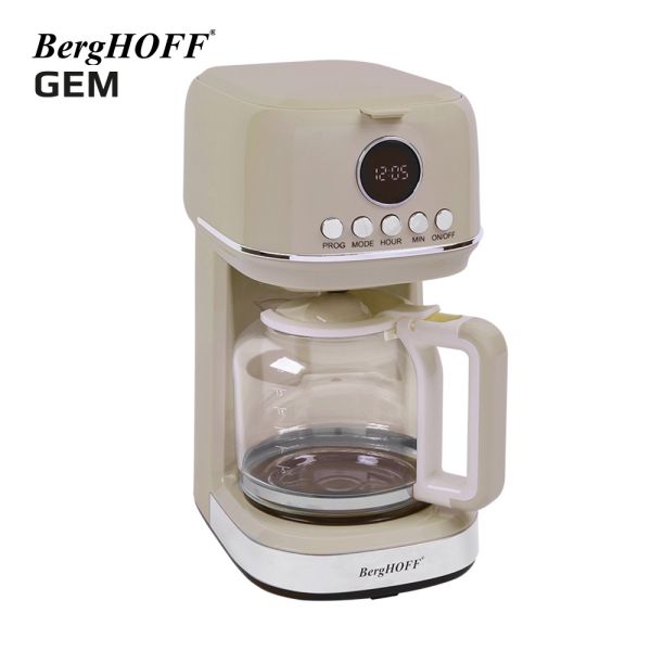 BERGHOFF - BergHOFF GEM RETRO 15 bardak Vanilya Krem Rengi Filtre Kahve Makinesi (1)
