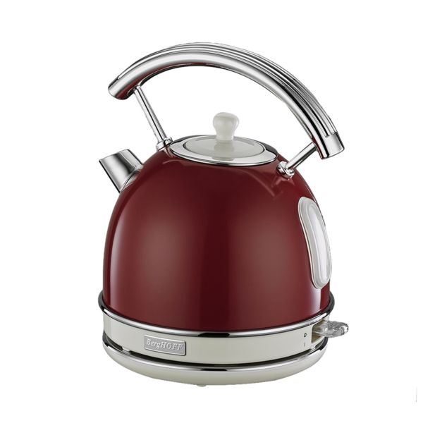 BERGHOFF - Berghoff Gem Retro 1.7 Litre Kırmızı Yuvarlak Su Isıtıcısı