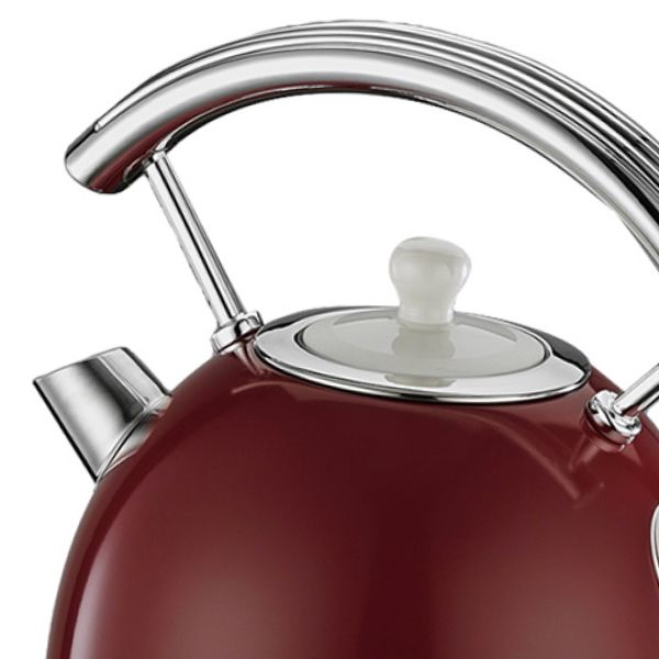 BERGHOFF - Berghoff Gem Retro 1.7 Litre Kırmızı Yuvarlak Su Isıtıcısı (1)