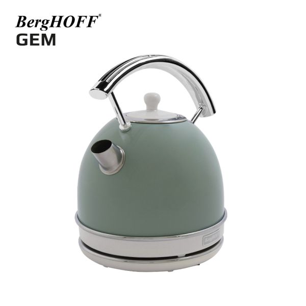 BERGHOFF - BergHOFF GEM RETRO 1.7 Litre Mint Yeşil Yuvarlak Su Isıtıcısı (1)
