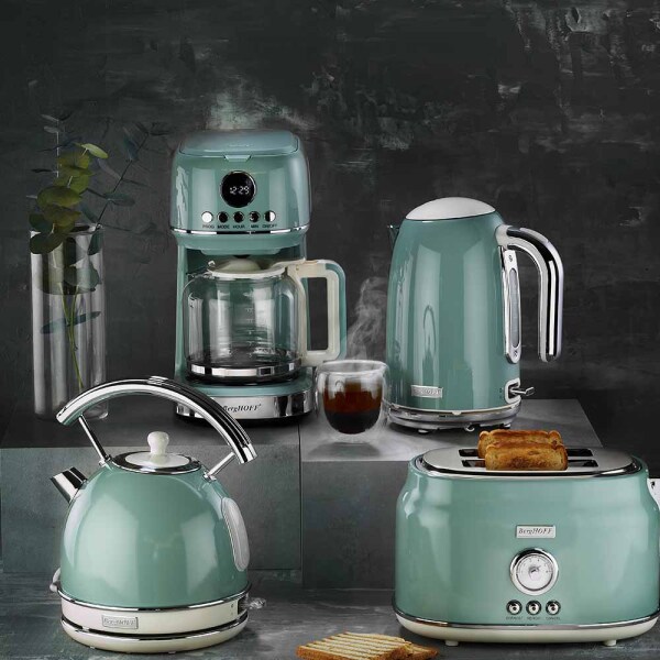 BergHOFF GEM RETRO 1.7 Litre Mint Yeşil Yuvarlak Su Isıtıcısı - 4