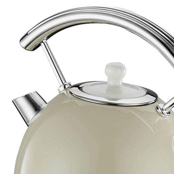 BergHOFF GEM RETRO 1.7 Litre Vanilya krem Rengi Yuvarlak Su Isıtıcısı (1)