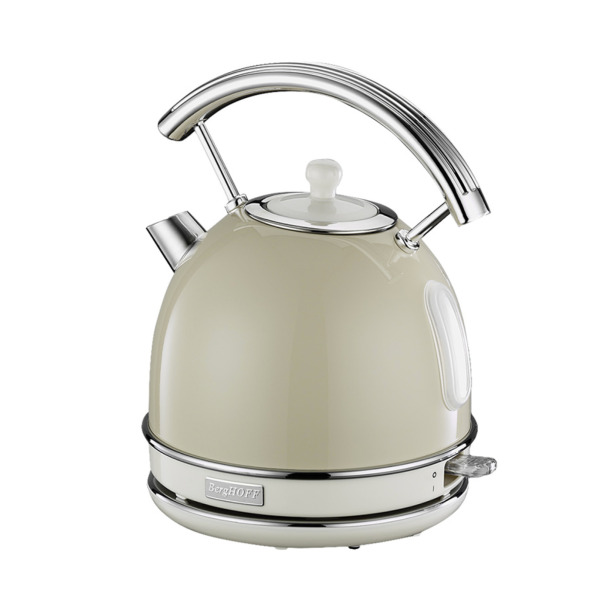 BergHOFF GEM RETRO 1.7 Litre Vanilya krem Rengi Yuvarlak Su Isıtıcısı