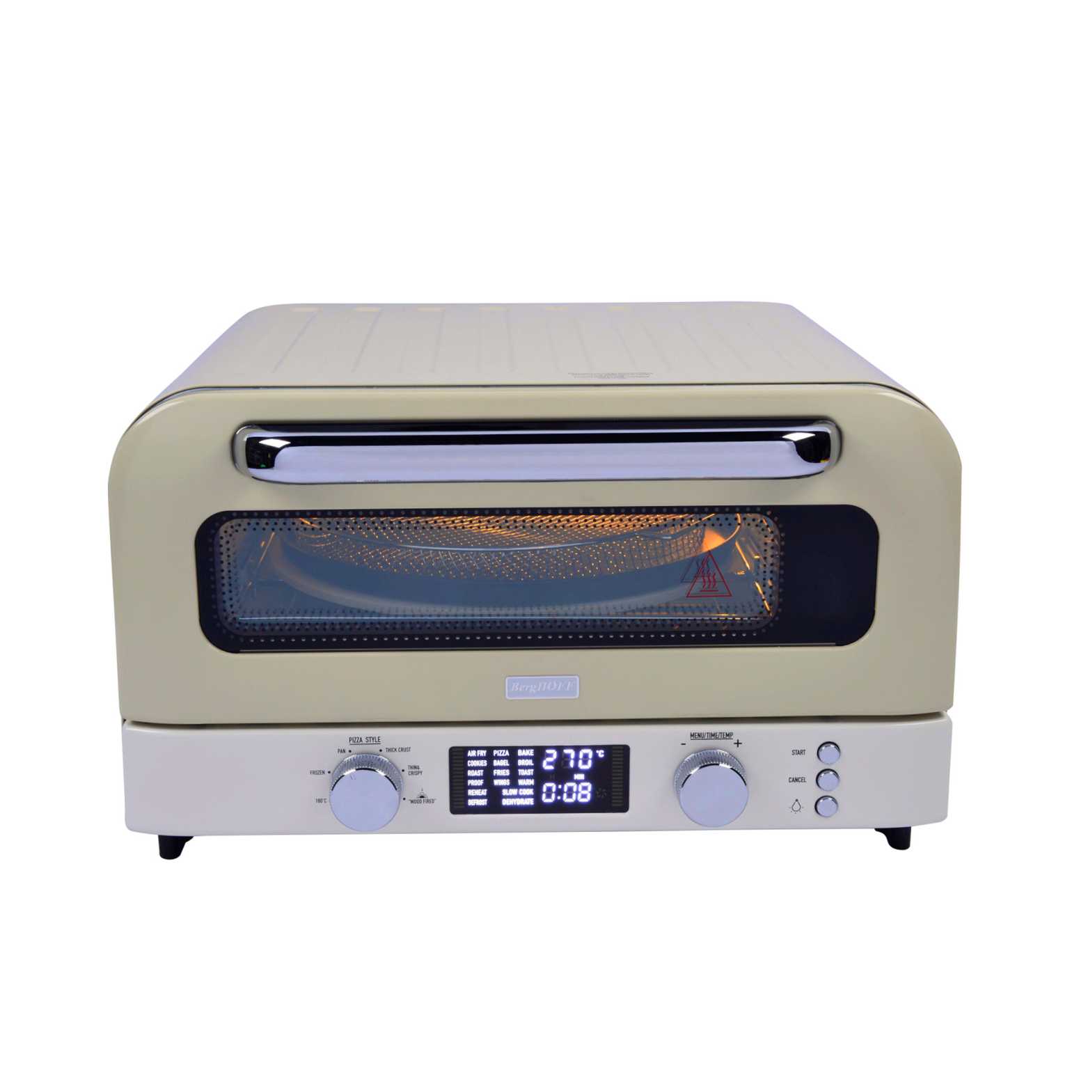 BergHOFF GEM RETRO 2000 W Vanilya Krem Rengi Pizza Fırını - 2