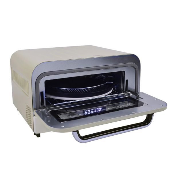BergHOFF GEM RETRO 2000 W Vanilya Krem Rengi Pizza Fırını - 4