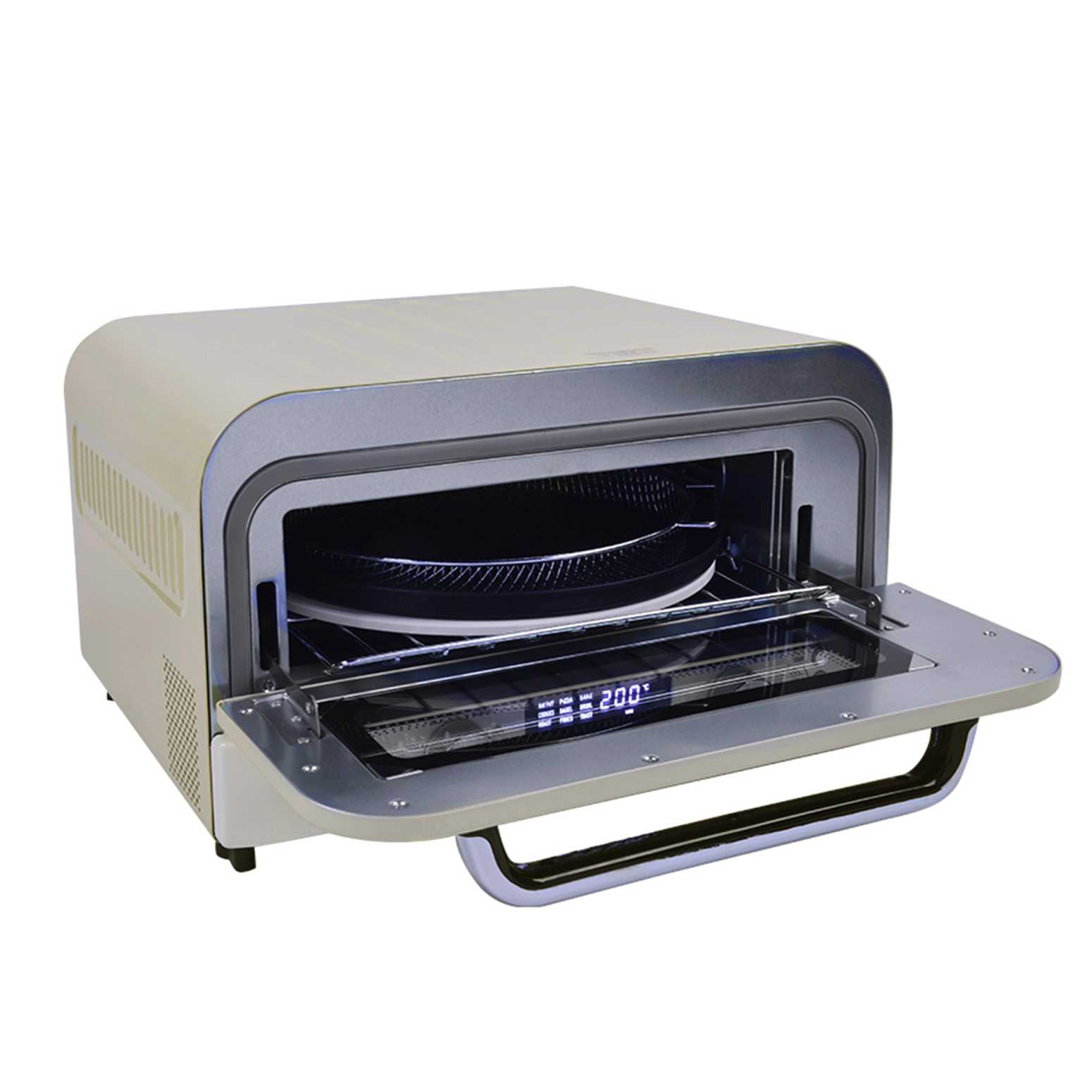 BergHOFF GEM RETRO 2000 W Vanilya Krem Rengi Pizza Fırını - 4