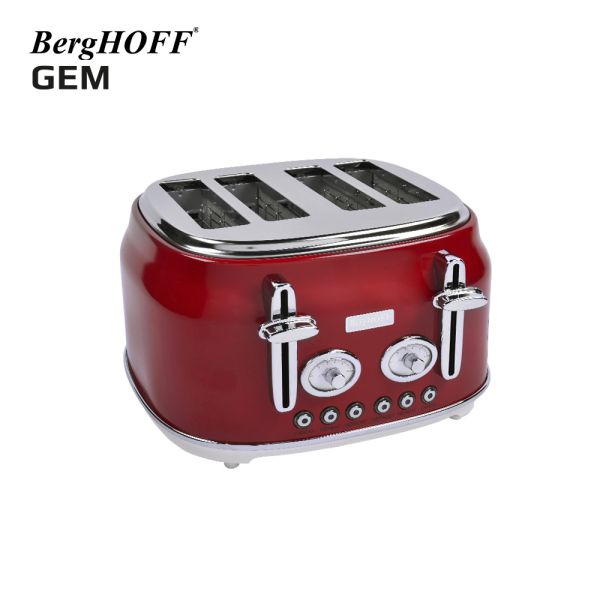 Lucky Art - BergHOFF GEM RETRO Kırmızı Dört Dilim Ekmek Kızartma Makinesi (1)