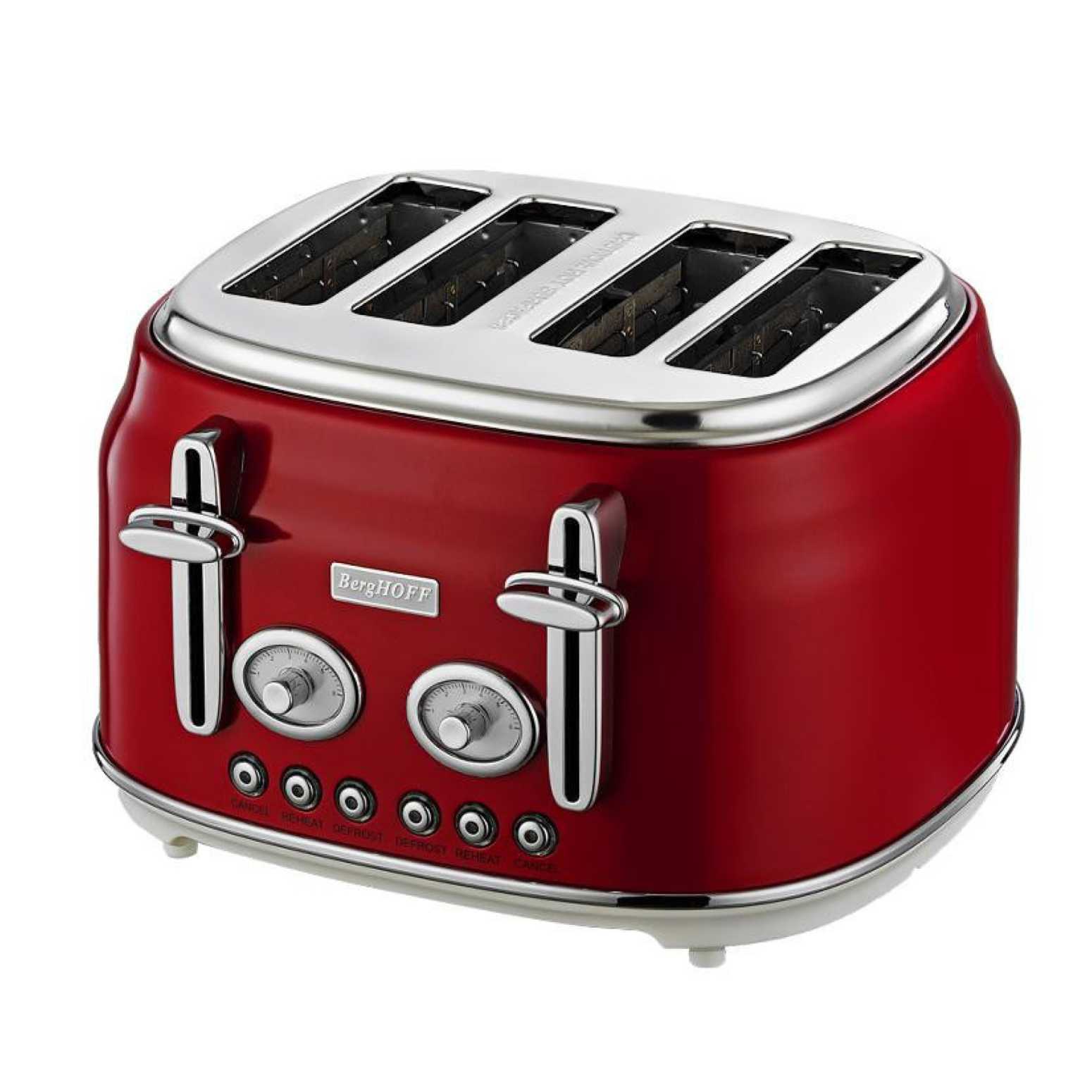 BergHOFF GEM RETRO Kırmızı Dört Dilim Ekmek Kızartma Makinesi - 1
