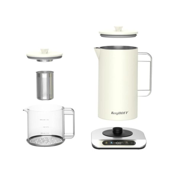 BERGHOFF - BergHOFF GEM RETRO 1.7 Litre Krem Çay Makinesi (1)