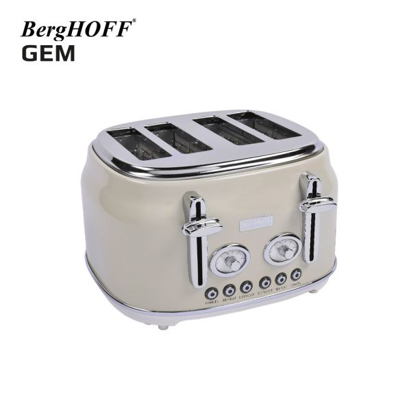 BERGHOFF - BergHOFF GEM RETRO Krem Rengi Dört Dilim Ekmek Kızartma Makinesi (1)