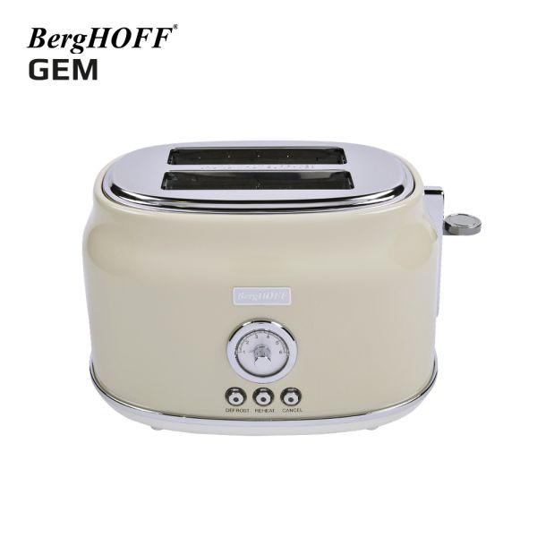 BERGHOFF - BergHOFF GEM RETRO Krem Rengi İki Dilim Ekmek Kızartma Makinesi (1)