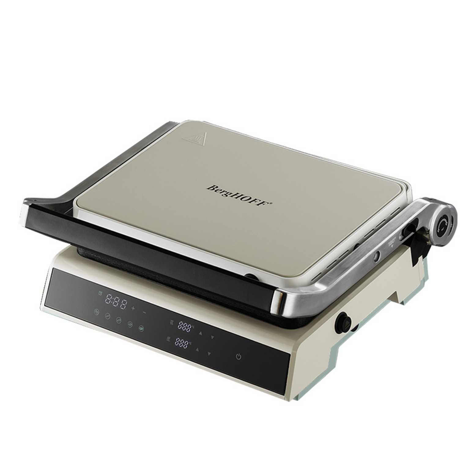 BergHOFF GEM RETRO Vanilya Krem Rengi Dijital Izgara ve Tost Makinesi - 1