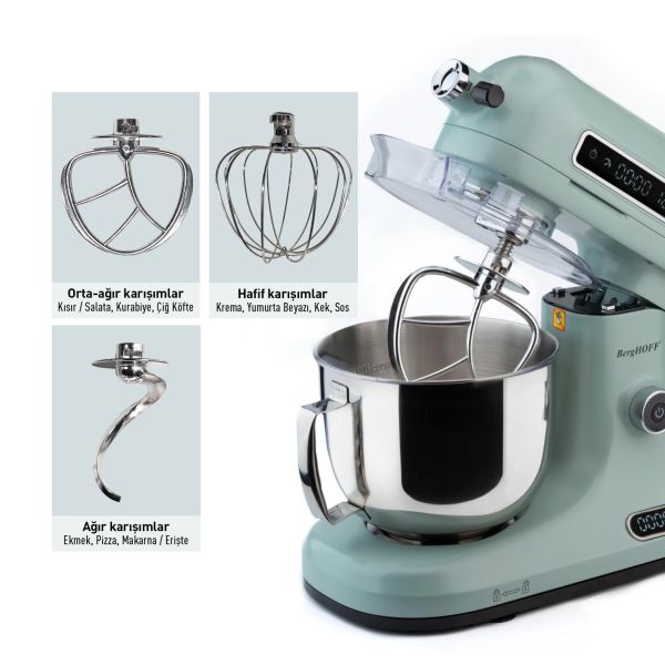 BERGHOFF - Berghoff Gem Retro 5 Lt Mint Yeşil Stand Mikser (1)