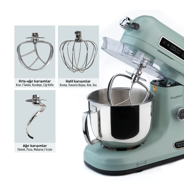 BergHOFF GEM RETRO 5 Lt Mint Yeşil Stand Mikser (1)