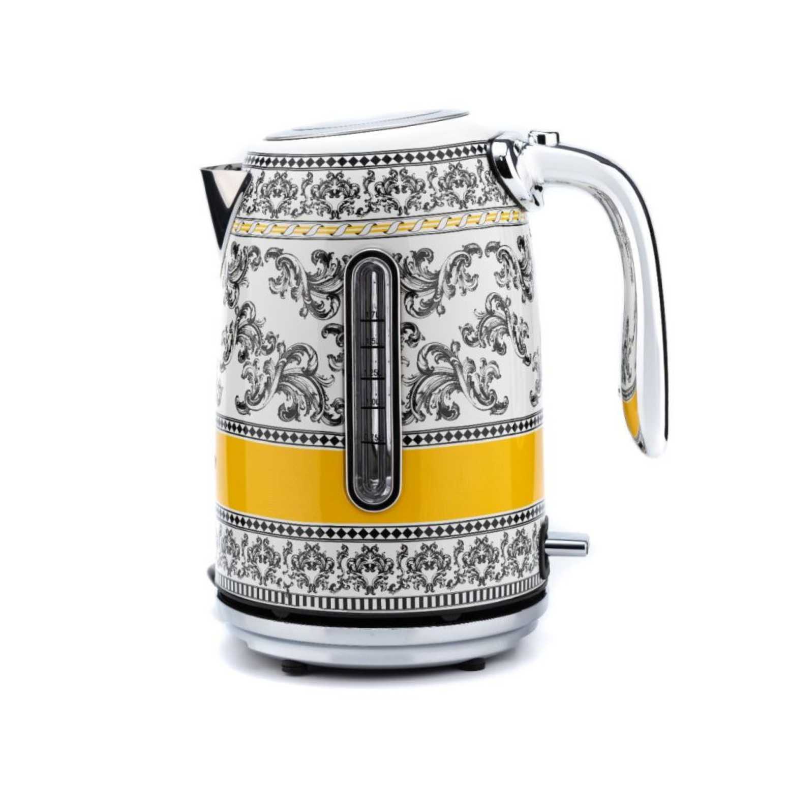 Berghoff Gem Royal Margery 1.7 Litre Sari Siyah Desenli Su Isiticisi - 1