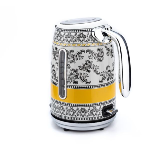 BERGHOFF - Berghoff Gem Royal Margery 1.7 Litre Sari Siyah Desenli Su Isıtıcısı (1)