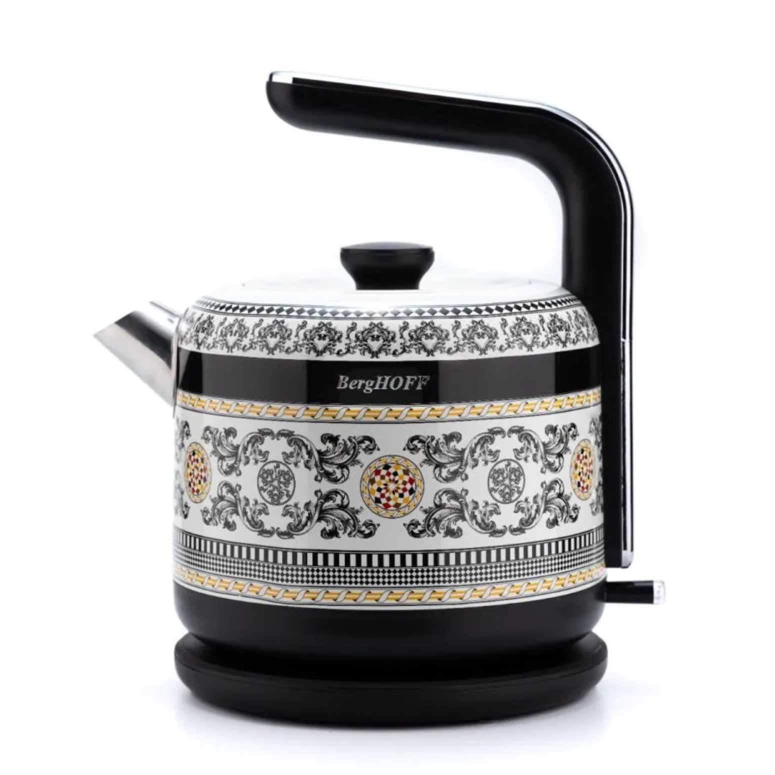 BergHOFF GEM ROYAL Margery 1.7 Litre Siyah Sarı Desenli Su Isıtıcısı - 1
