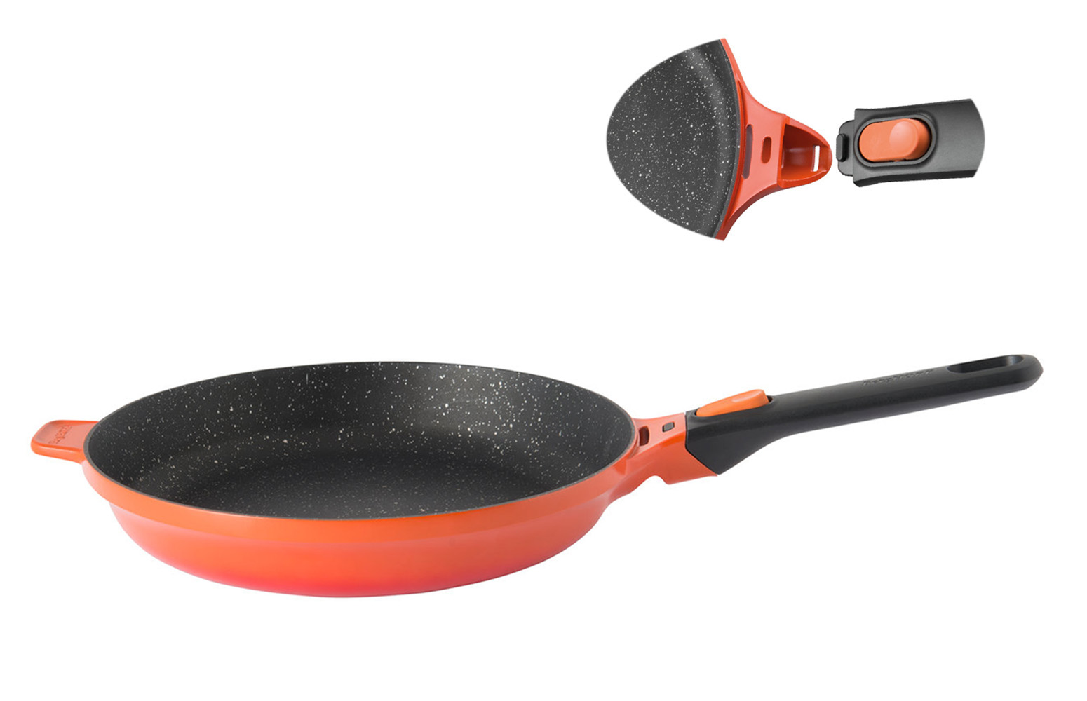 Berghoff Gem Stay Cool Soft Orange Çıkarılabilir Saplı Tava 28 Cm - 2