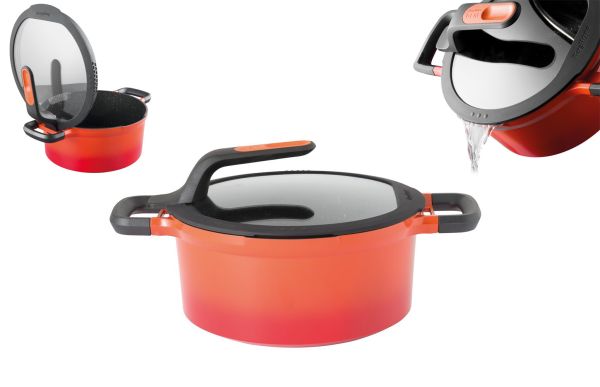 BERGHOFF - Berghoff Gem Stay Cool Soft Orange Tencere 24 Cm (1)