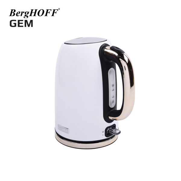 BERGHOFF - BergHOFF GEM TITAN 1.7 Litre Parlak Beyaz Gold Su Isıtıcısı (1)