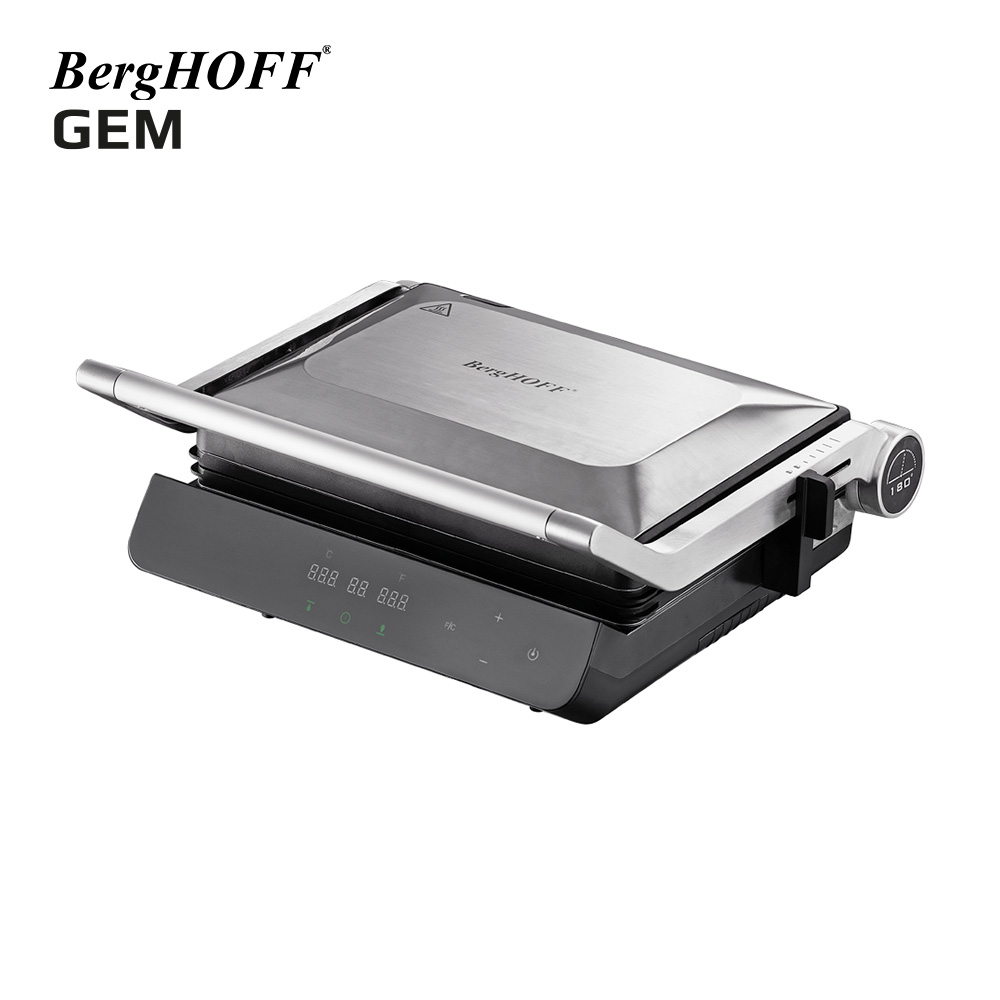 BergHOFF GEM TITAN Gümüş Gri Çelik Izgara ve Tost Makinesi - 1