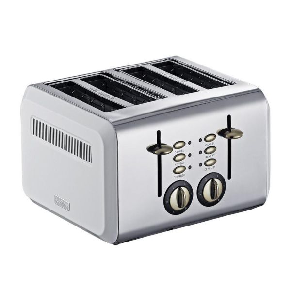 BERGHOFF - Berghoff Gem Titan Parlak Gümüş Beyaz Dört Dilim Ekmek Kızartma Makinesi BERGHOFF - Berghoff Gem Titan Parlak Gümüş Beyaz Dört Dilim Ekmek Kızartma Makinesi