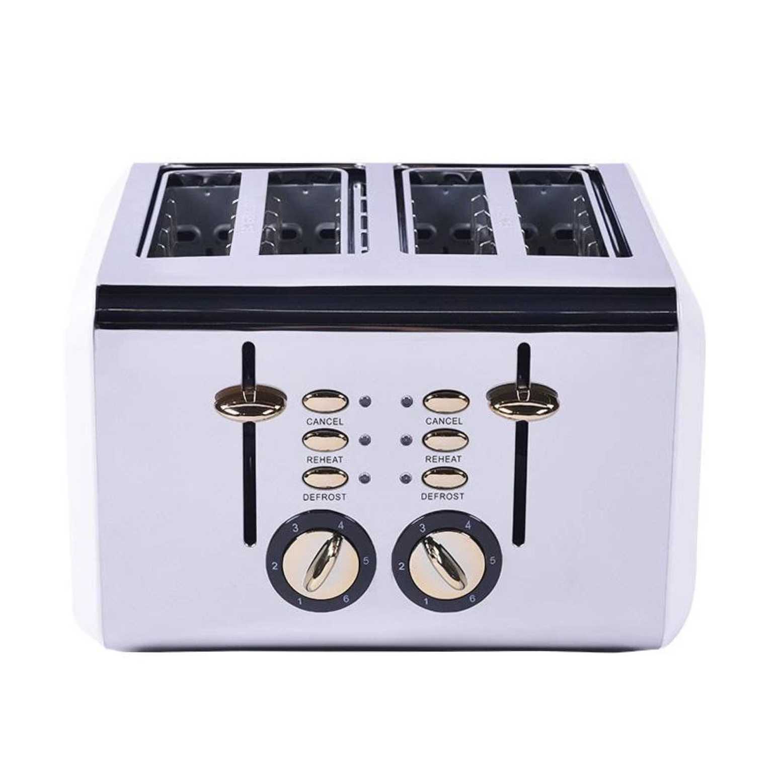 BergHOFF GEM TITAN Parlak Gümüş Beyaz Dört Dilim Ekmek Kızartma Makinesi - 2