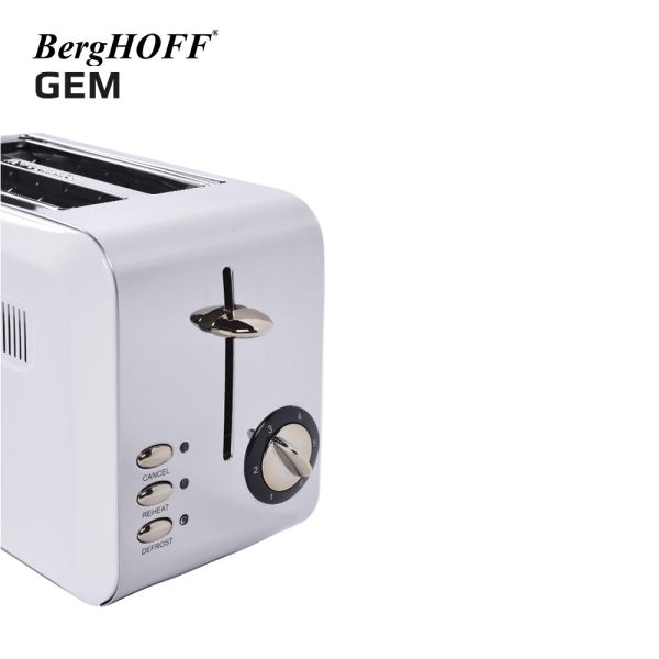BERGHOFF - BergHOFF GEM TITAN Parlak Gümüş Beyaz İki Dilim Ekmek Kızartma Makinesi (1)