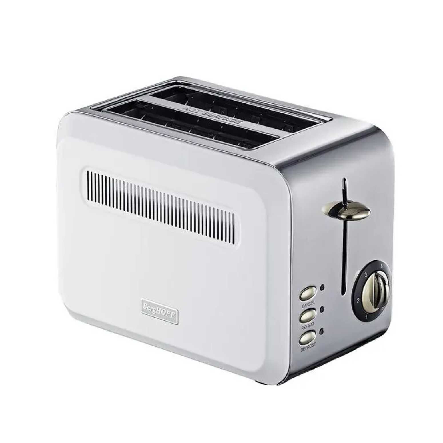BergHOFF GEM TITAN Parlak Gümüş Beyaz İki Dilim Ekmek Kızartma Makinesi - 1