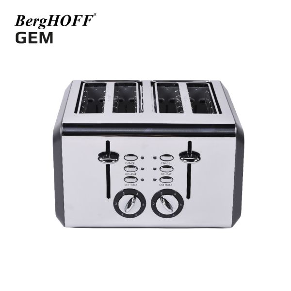 BERGHOFF - BergHOFF GEM TITAN Parlak Gümüş Gri Dört Dilim Ekmek Kızartma Makinesi (1)